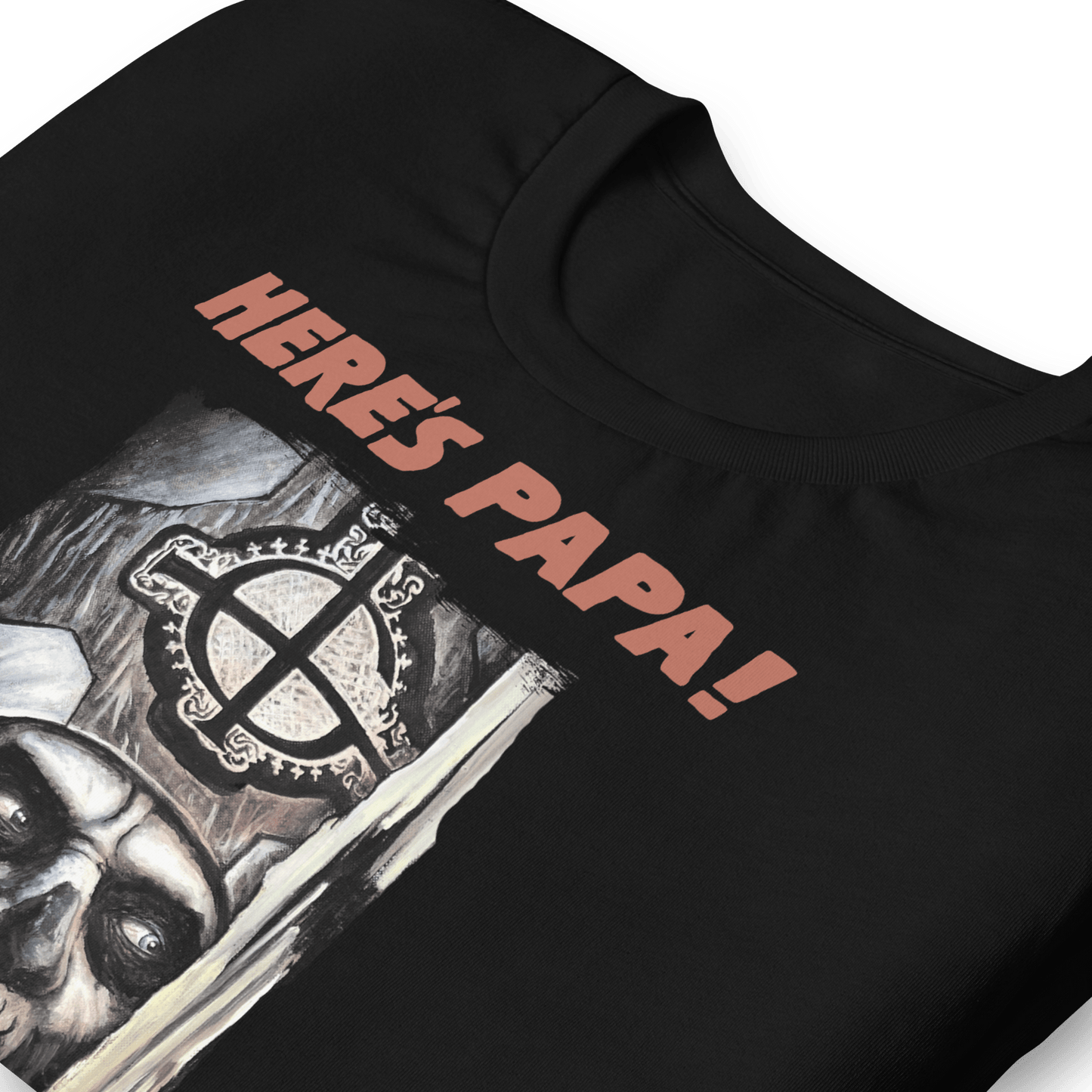 Ghost Here's Papa Officially Licensed Mens T Shirt Black