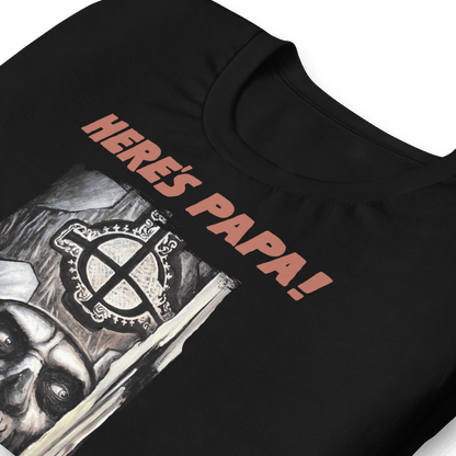 Ghost Here's Papa Officially Licensed Mens T Shirt Black