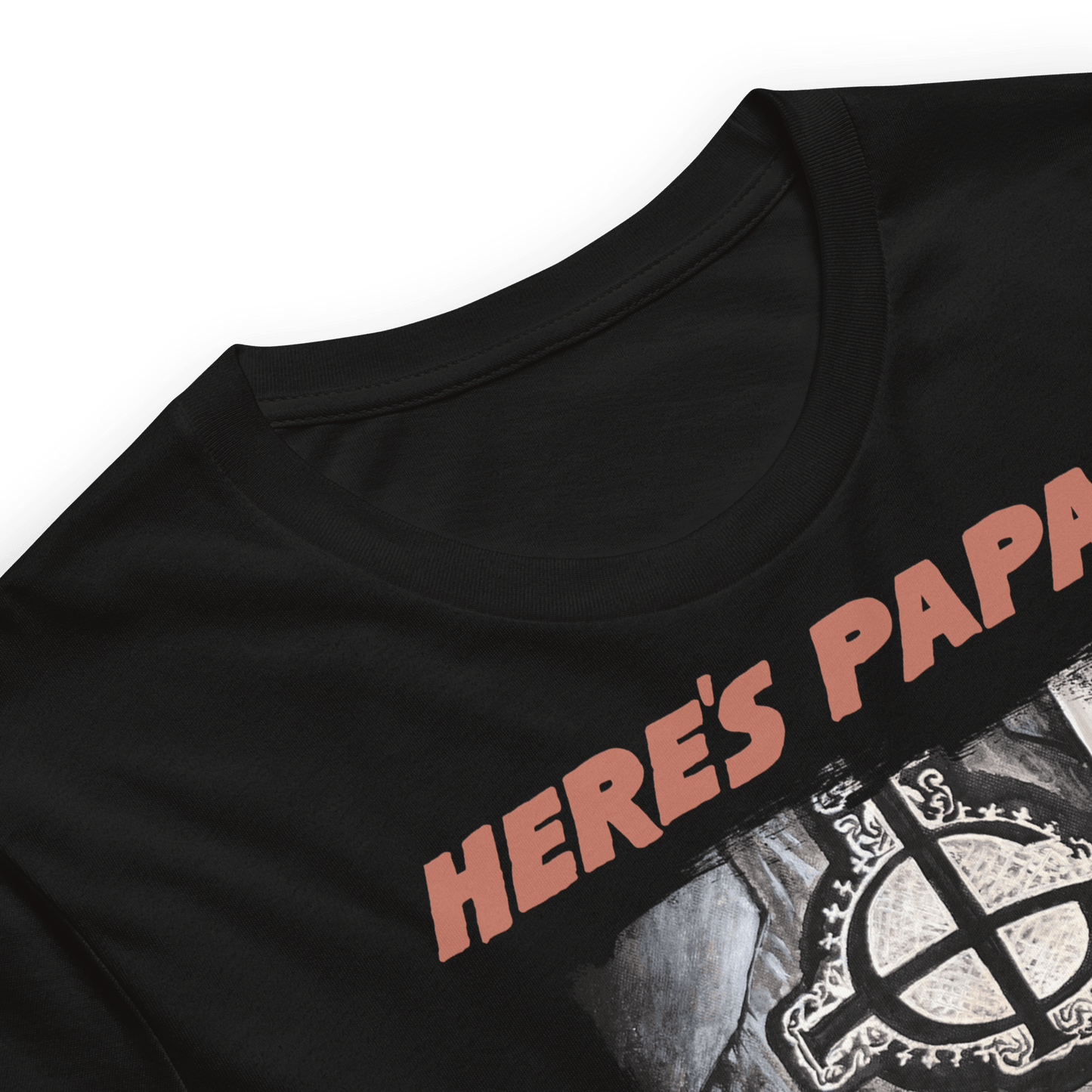 Ghost Here's Papa Officially Licensed Mens T Shirt Black
