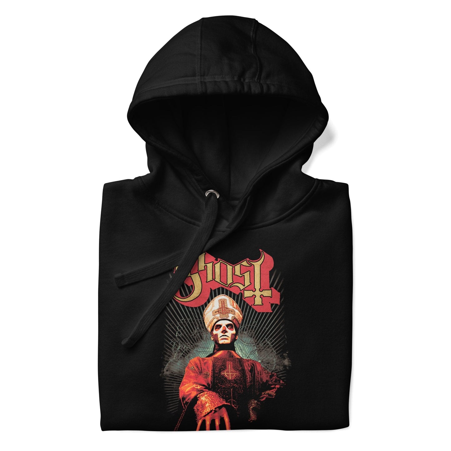 Ghost Kiss the Ring Classic Mens Officially Licensed Hoodie Black