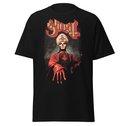 Ghost Kiss the Ring Jumbo Print Officially Licensed Mens T Shirt Black
