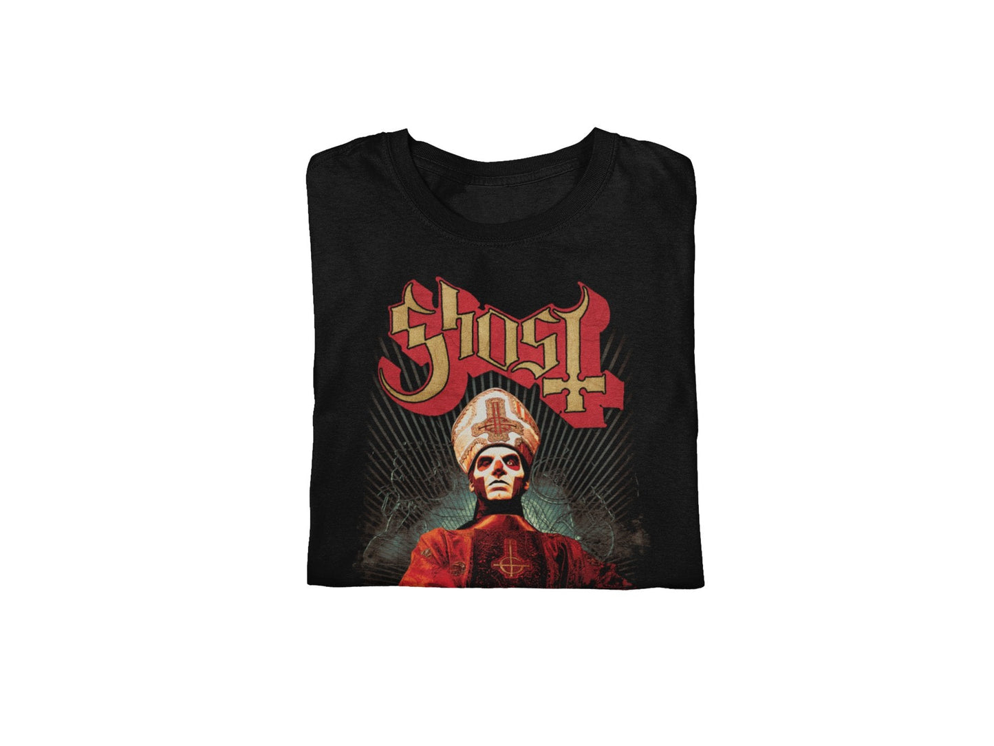 Ghost Kiss the Ring Jumbo Print Mens T Shirt Black