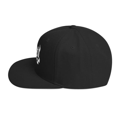 Ghost Logo Adjustable Snapback Hat Black