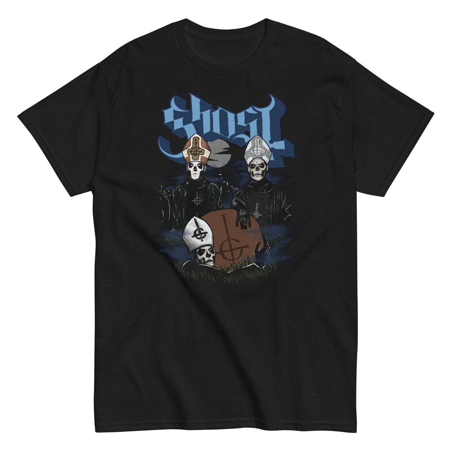 Ghost Midnight Mens T Shirt Black