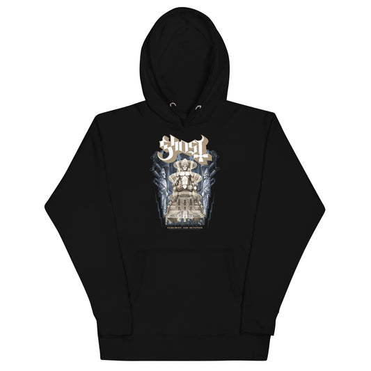 Ghost Monument Classic Mens Officially Licensed Hoodie Black