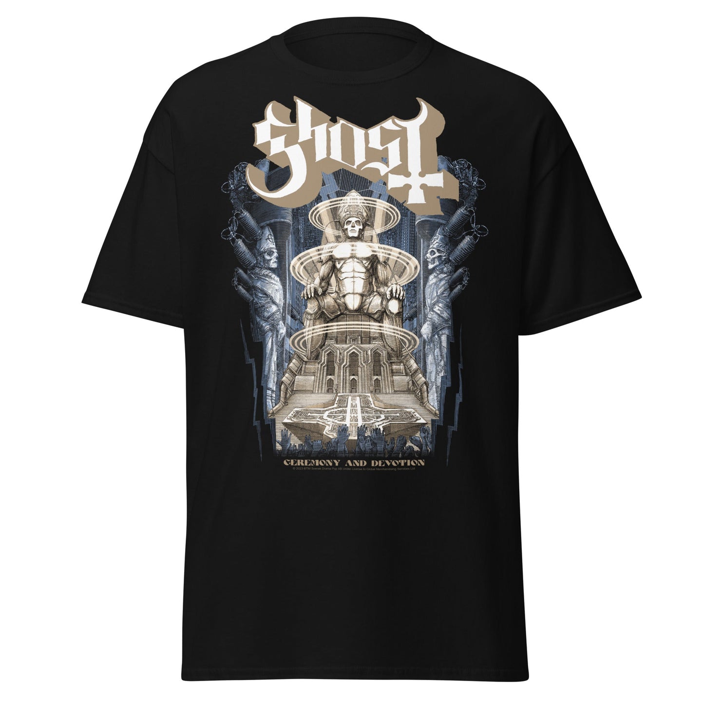 Ghost Monument Jumbo Print Mens T Shirt Black