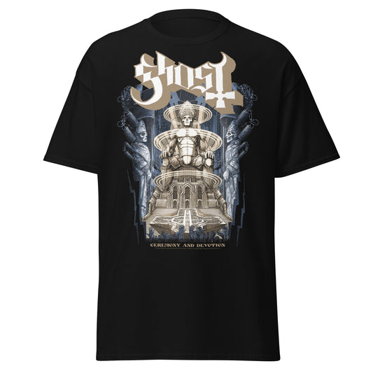 Ghost Monument Jumbo Print Mens T Shirt Black