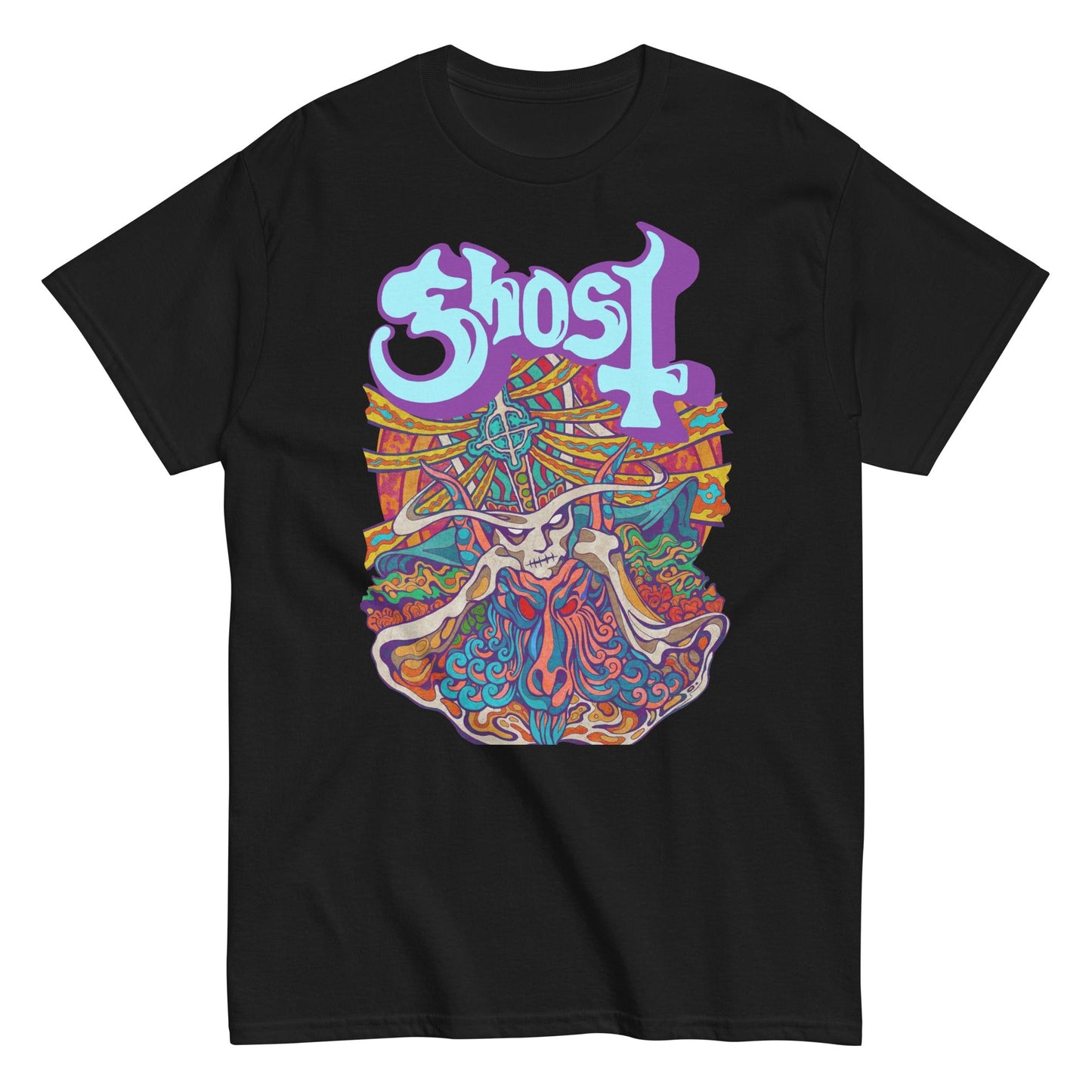 Ghost Neon Blur Mens T Shirt Black