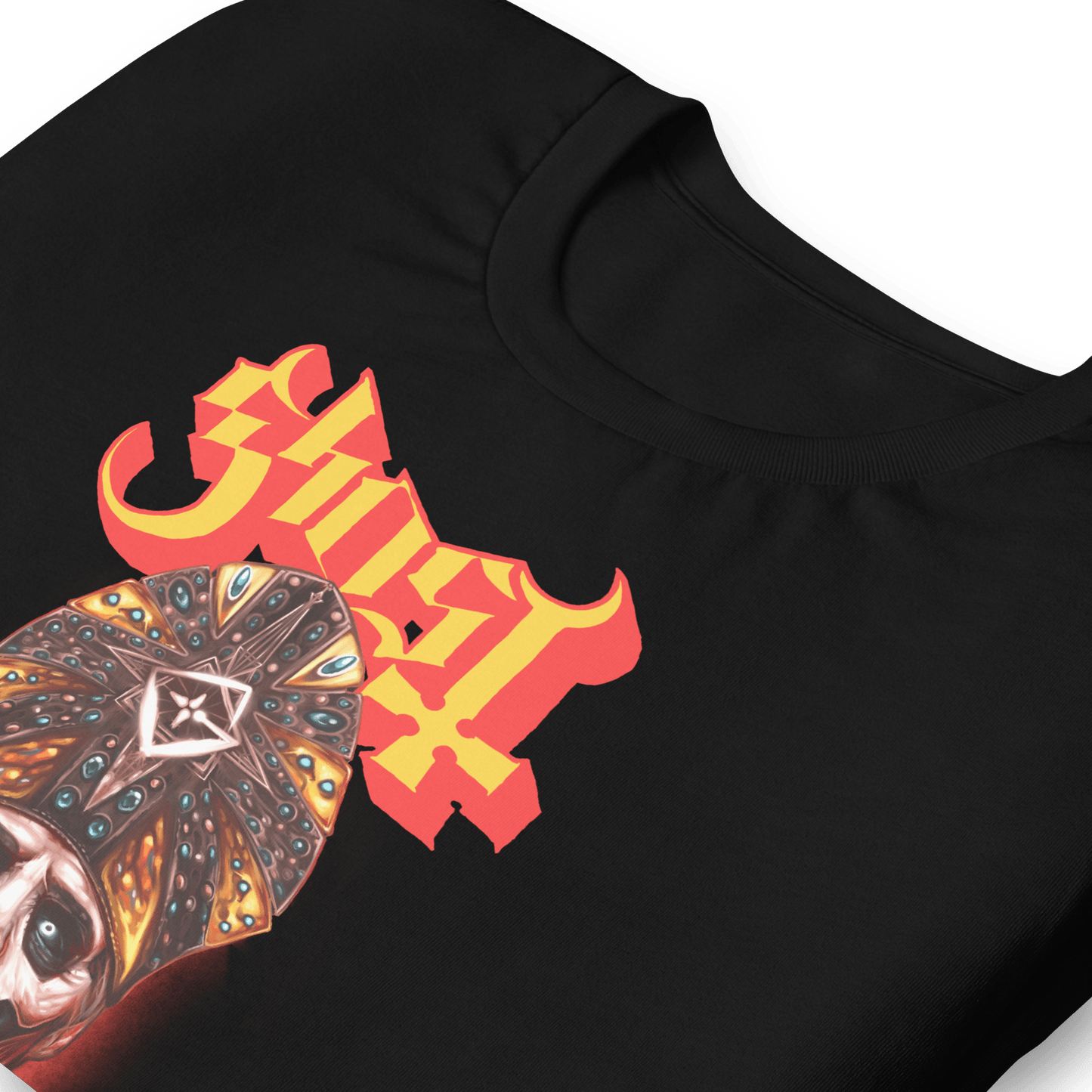 Ghost Red Glow Officially Licensed Mens T Shirt Black