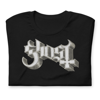 Ghost Sliver Logo Officially Licensed Mens T Shirt Black