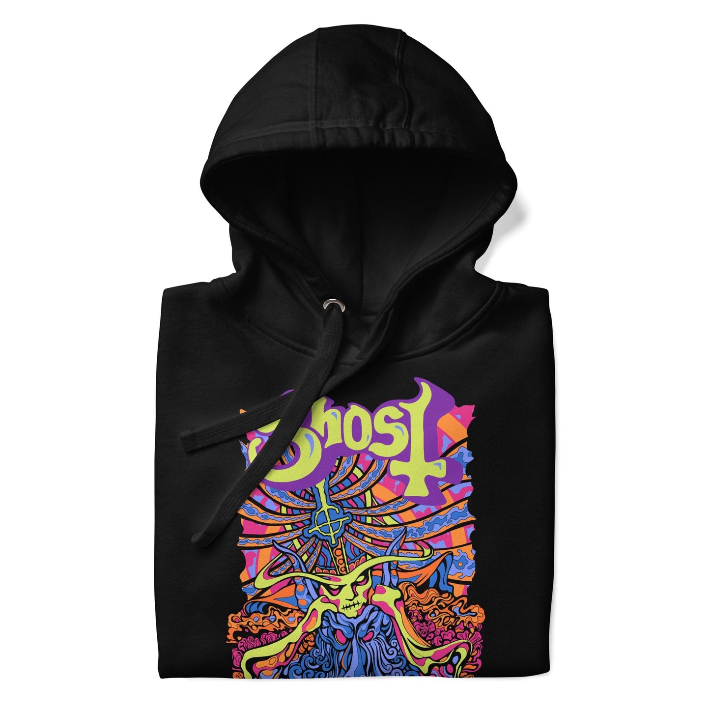Ghost Stained Glass Classic Mens Officially Licensed Hoodie Black