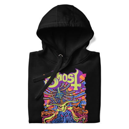 Ghost Stained Glass Classic Mens Officially Licensed Hoodie Black