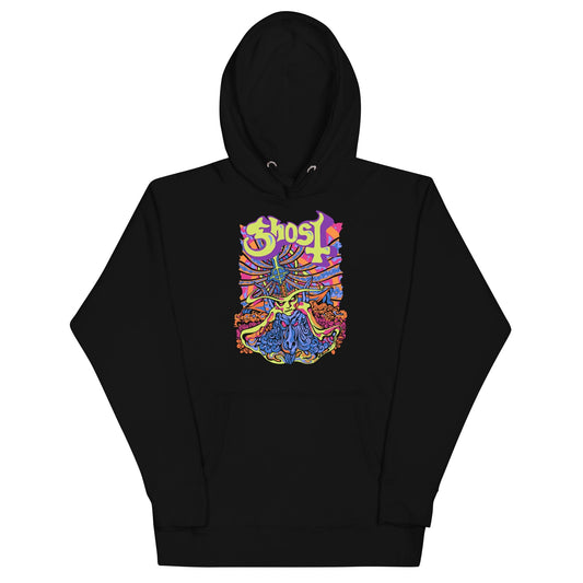 Ghost Stained Glass Classic Mens Officially Licensed Hoodie Black