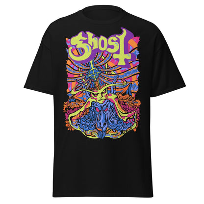 Ghost Stained Glass Jumbo Print Mens T Shirt Black