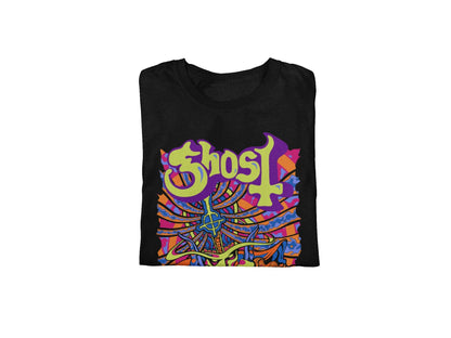 Ghost Stained Glass Jumbo Print Mens T Shirt Black