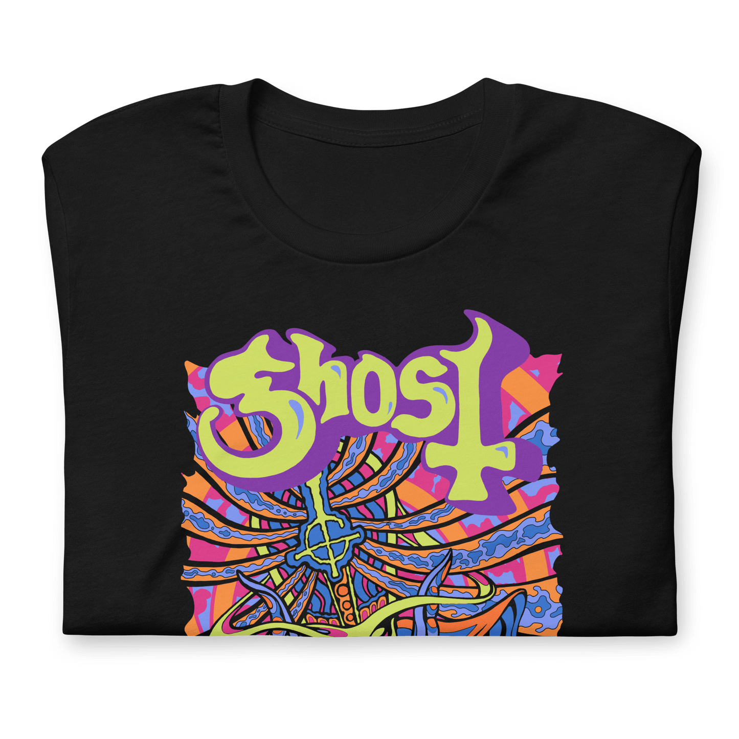 Ghost Stained Glass Officially Licensed Mens T Shirt Black