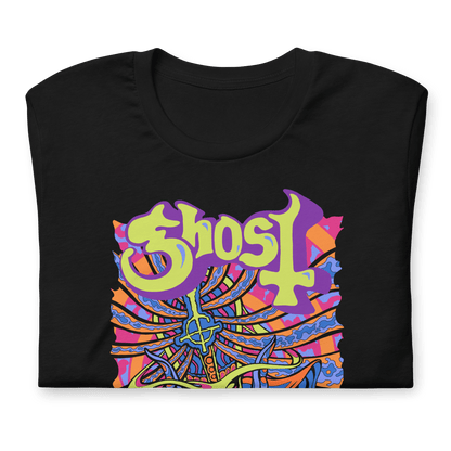 Ghost Stained Glass Officially Licensed Mens T Shirt Black