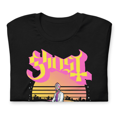 Ghost Sunset Car Officially Licensed Mens T Shirt Black