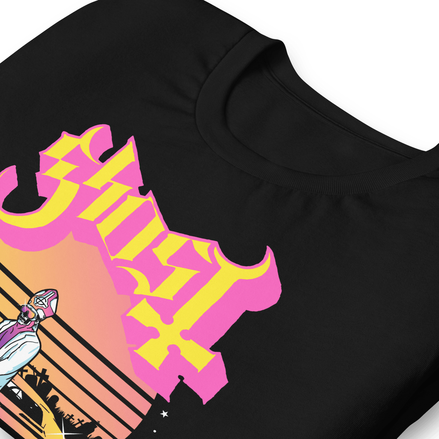 Ghost Sunset Car Officially Licensed Mens T Shirt Black