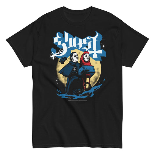 Ghost Two Headed Monster Mens T Shirt Black