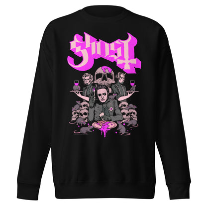 Ghost What's for Dinner Jumbo Print Mens Sweatshirt Black