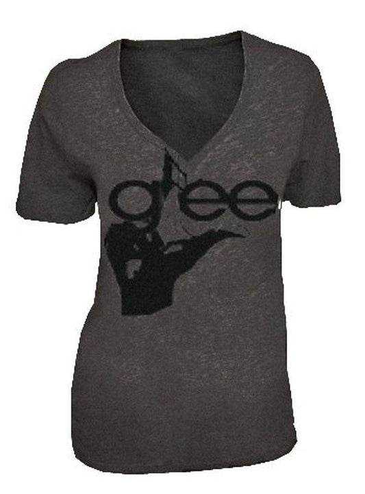 Glee Hand V-Neck Acid Washed T-shirt