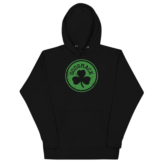 Godsmack Green Shamrock Mens Hoodie Black