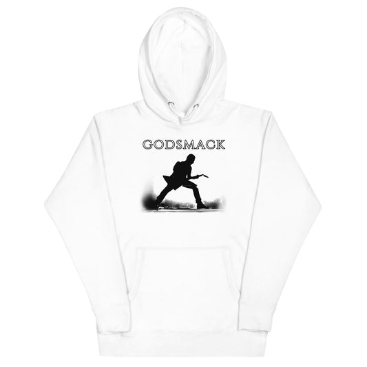 Godsmack Lean In Sillouhete Classic Mens Officially Licensed Hoodie White