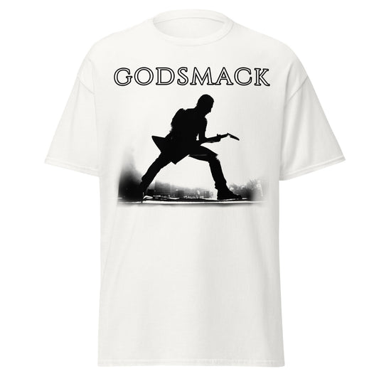 Godsmack Lean In Sillouhete Jumbo Print Mens T Shirt White