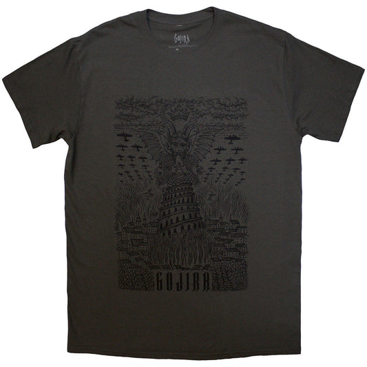 Gojira Demon Village Mens T Shirt Grey
