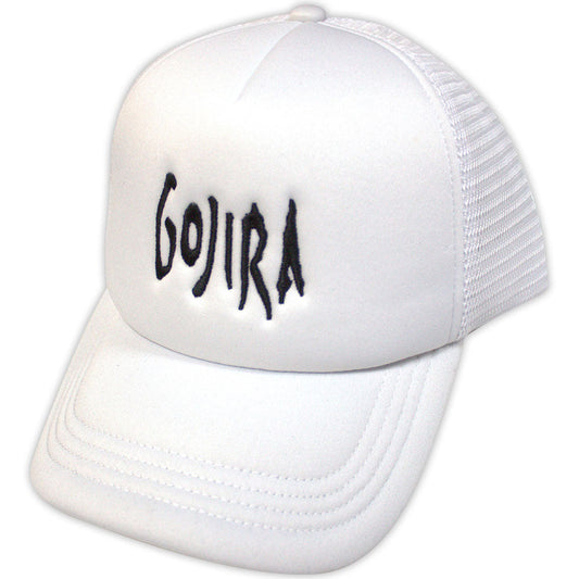 Gojira Logo Trucker Officially Licensed Hat White