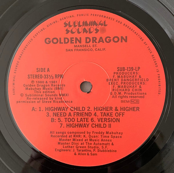 Golden Dragon - Golden Dragon (DELUXE) Vinyl Record