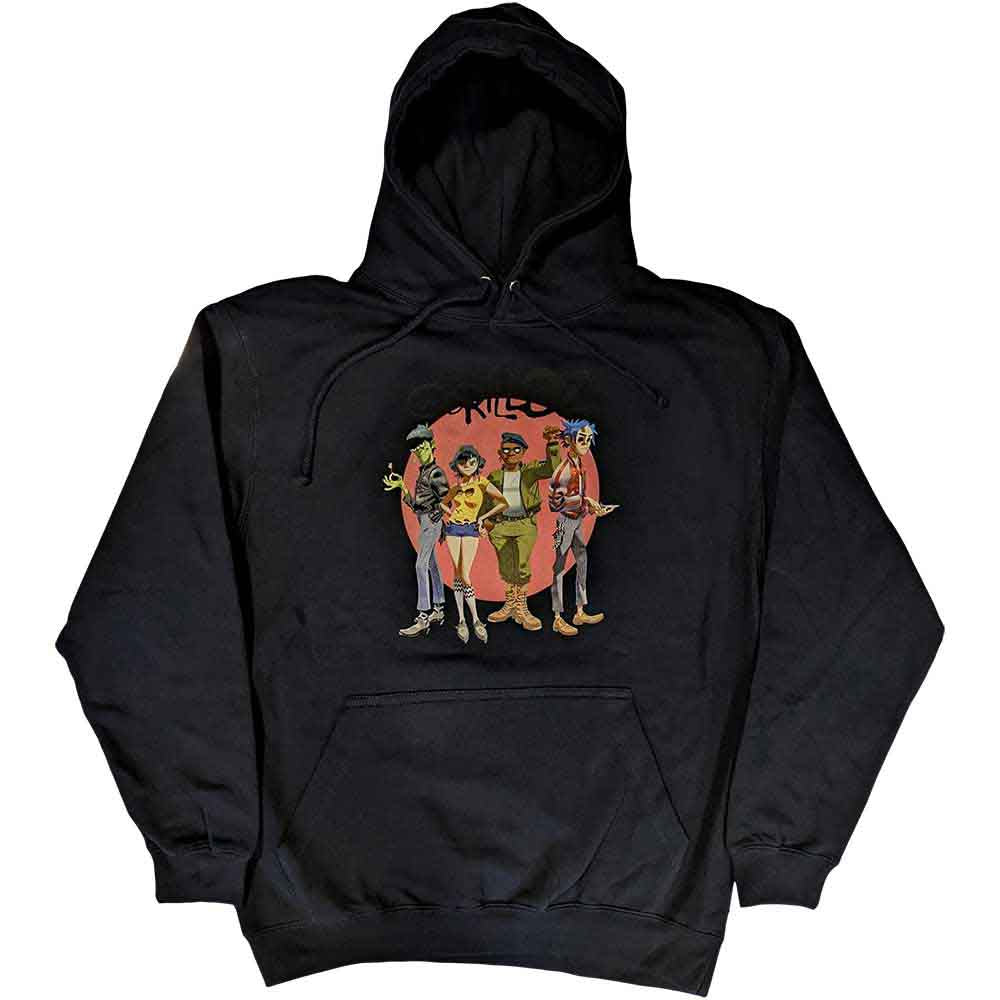 Gorillaz Group Circle Rise Hoodie Sweatshirt Officially Licensed