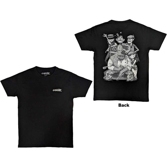 Gorillaz Pocket Spray George Group Mens T Shirt Black