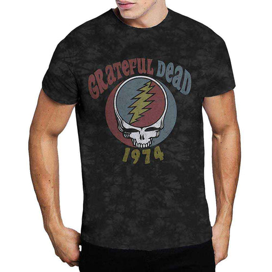 Grateful Dead 1974 T Shirt Grey Officially Licensed