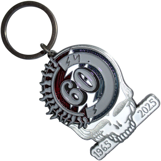 Grateful Dead 60Th Anniversary Skull Keychain