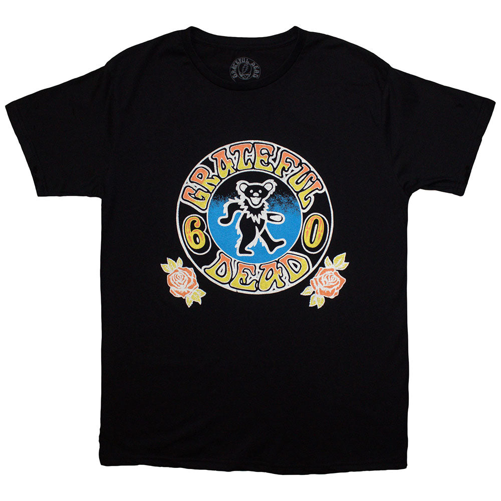 Grateful Dead Bear Roses Mens T Shirt Black Officially Licensed