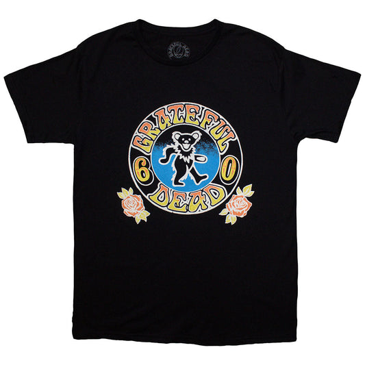 Grateful Dead Bear Roses Mens T Shirt Black Officially Licensed
