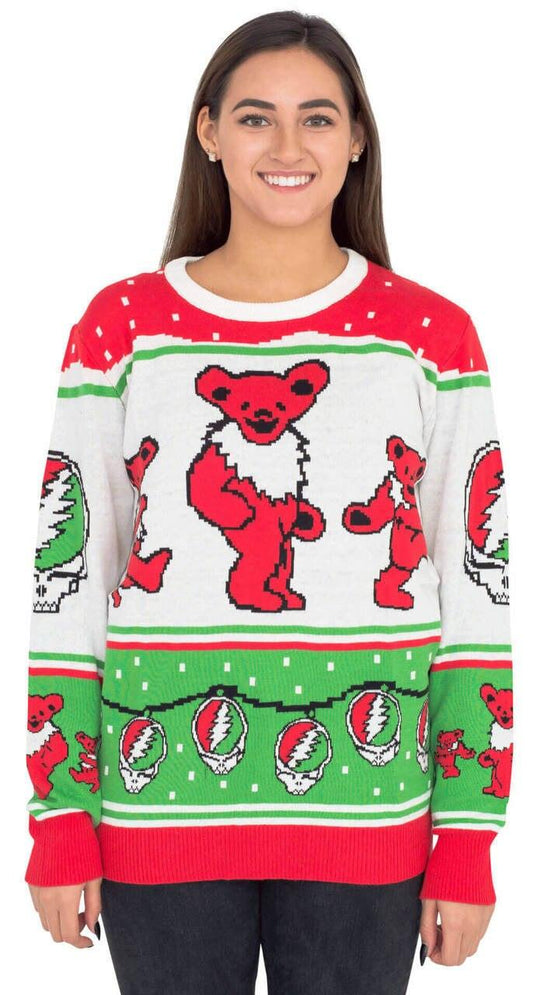 Grateful Dead Bears and Ornaments Christmas Sweater