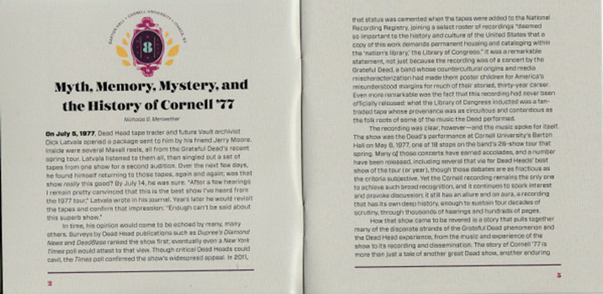 Grateful Dead – Cornell 5/8/77 (3-CD)