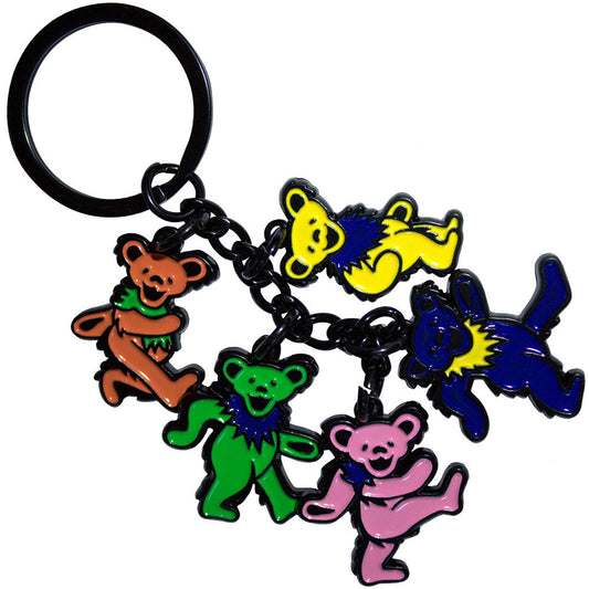 Grateful Dead Dancing Bears Charms Keychain