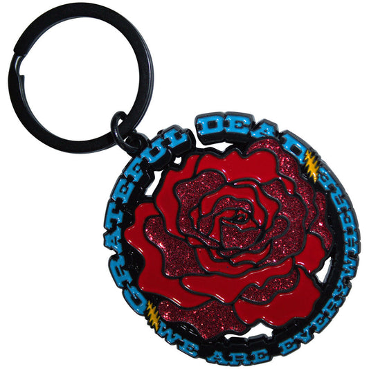 Grateful Dead Everywhere Rose Keychain