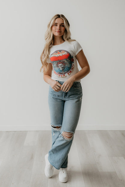 Grateful Dead Baby Tee Womens T Shirt White