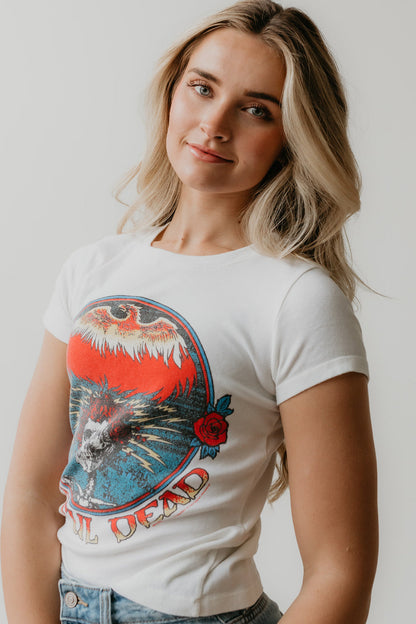 Grateful Dead Baby Tee Womens T Shirt White