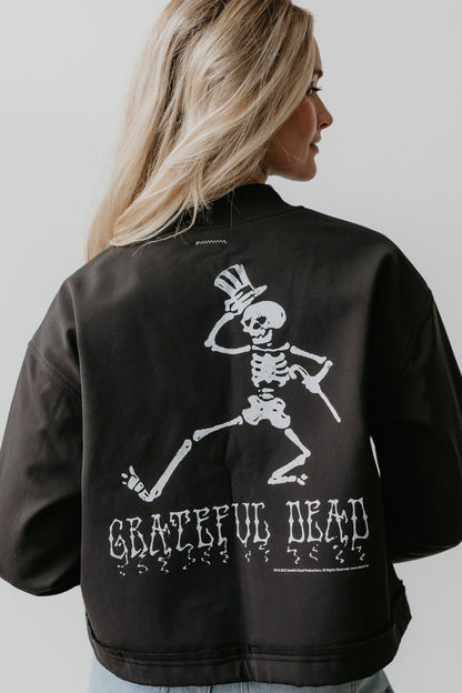 The Grateful Dead Womens Varsity Jacket Black