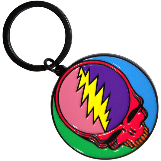 Grateful Dead Multicoloured Steal Your Face Keychain