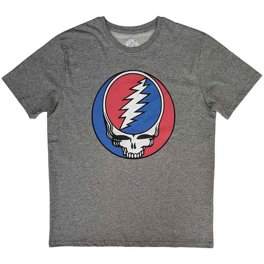 Grateful Dead Steal Your Face Classic T Shirt Grey Officially Licensed