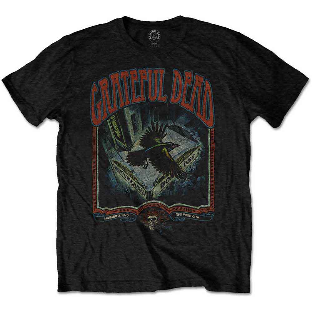 Grateful Dead Vintage Poster T Shirt Black Officially Licensed