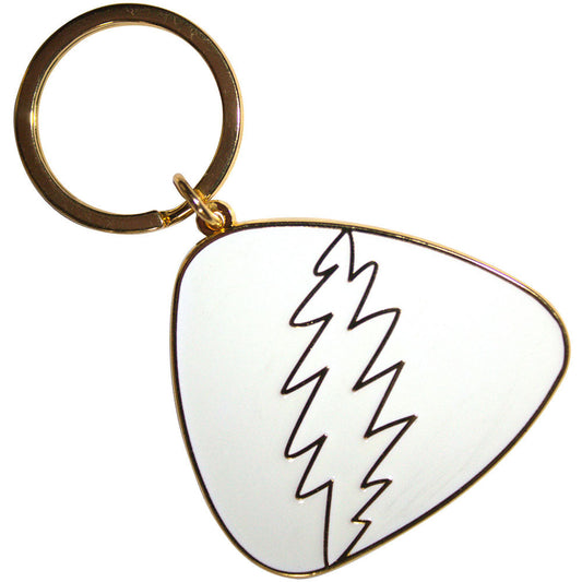 Grateful Dead White Plectrum Keychain