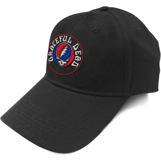 Grateful Dead Steal Dead Face Logo Cap Snapback - Officially Licensed Hat Black